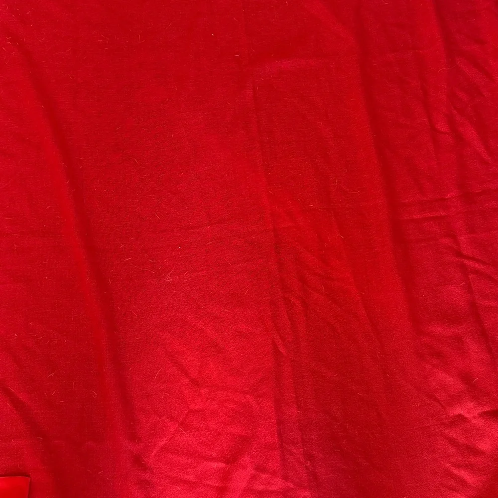 Neiman Marcus Red Wool & Silk Scarf